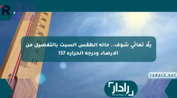 يلّا تعالَى شوف.. حالة الطقس السبت بالتفصيل من الأرصاد ودرجة الحرارة 37!